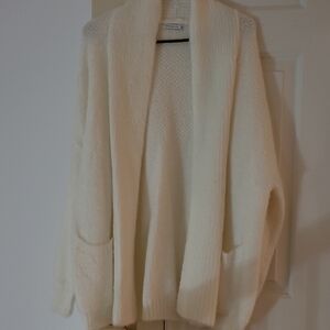 Cozy Cream Open-Front Sweater Jacket